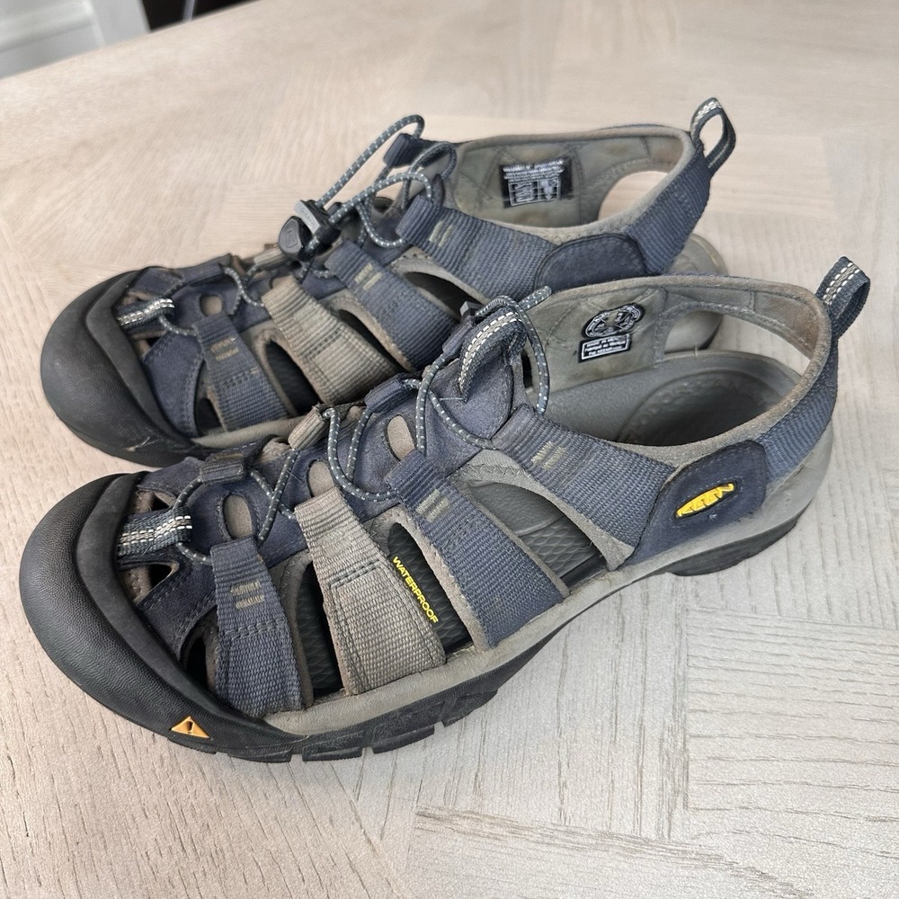 Keen Newport H2 Hiking Sandals Mens 12 Blue Gray Waterproof Outdoor Hybrid